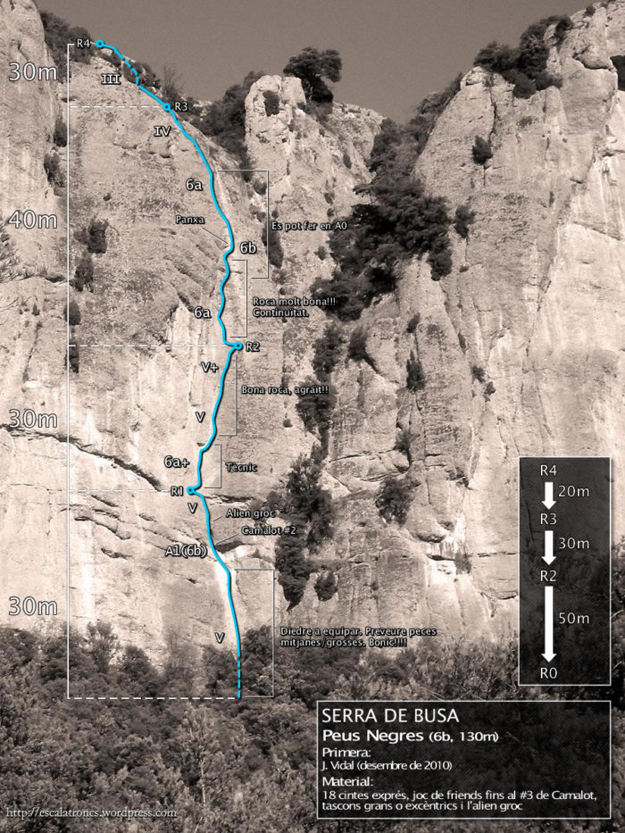 Ressenya de la via Peus Negres a Busa